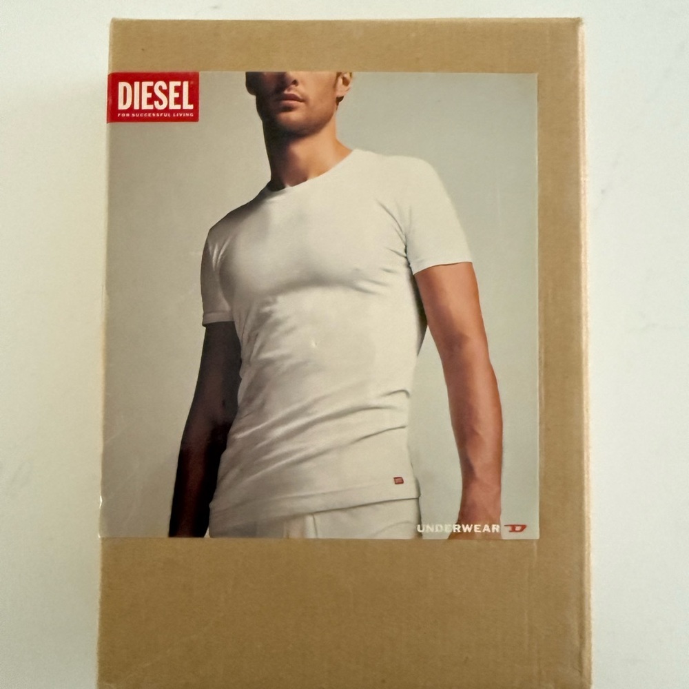 Y2K Vintage Diesel White Gray Undershirt
